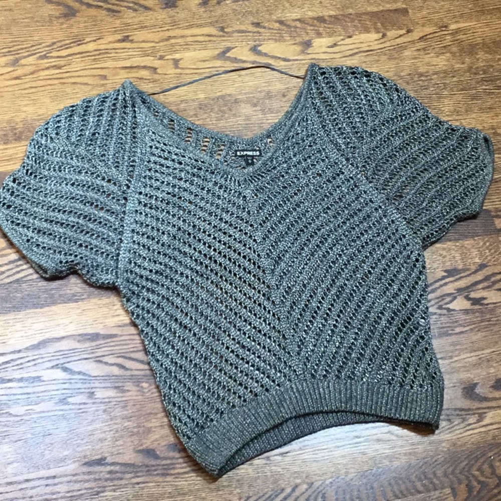 Silver Crochet Sweater